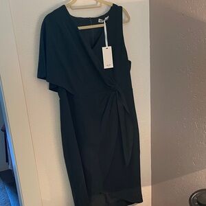 Grace Karin Elegant One Shoulder Dress in Green